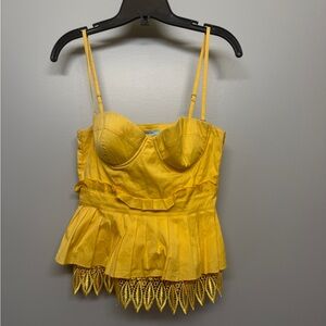 Marciano Sunny Yellow Crop Top SIZE S